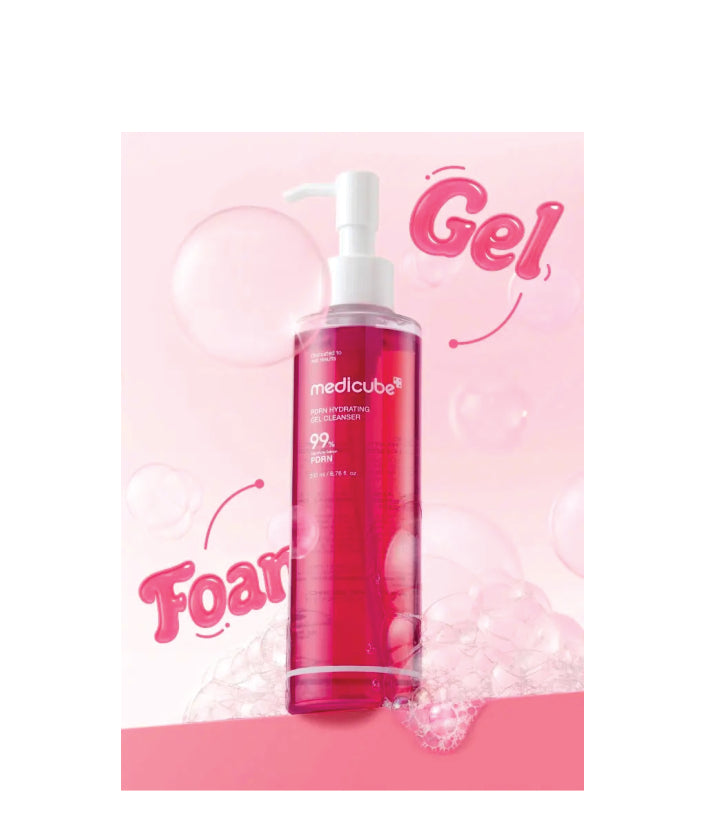 Medicube PDRN Hydrating Pink Gel Cleanser Korean Skincare 200ml / 6.76 fl. oz.