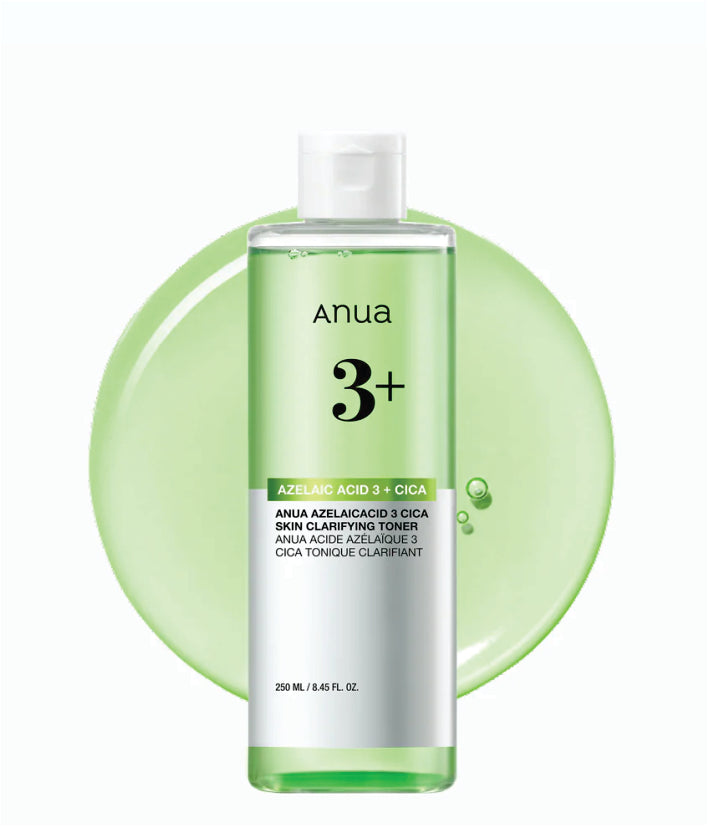 Anua Azelaic 3 Cica Skin Clarifying Toner Korean Skincare 250ml / 8.45 fl. oz.
