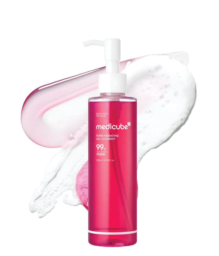 Medicube PDRN Hydrating Pink Gel Cleanser Korean Skincare 200ml / 6.76 fl. oz.