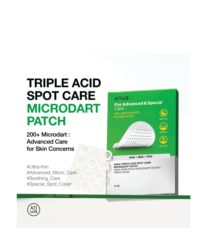 Anua Triple Acid Spot Care Microdart Patch Korean Skincare 12EA