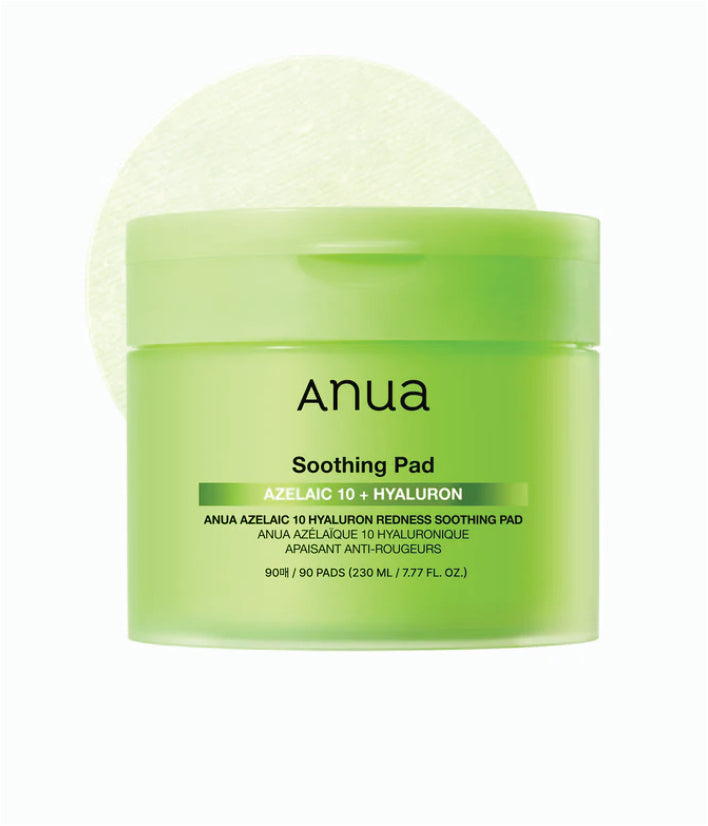 Anua Azelaic 10 Hyaluron Redness Soothing 90 Pads Korean Skincare 230ml / 7.77 fl. oz.