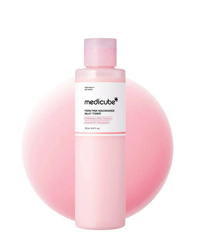 Medicube PDRN Pink Niacinamide Milky Toner Korean Skincare 150ml /  5.07 fl. oz.