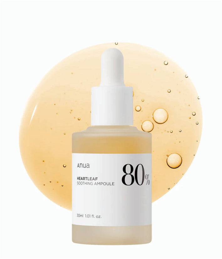 Anua Heartleaf 80% Moisture Soothing Ampoule Korean Skincare 30ml / 1.01 f;. oz.