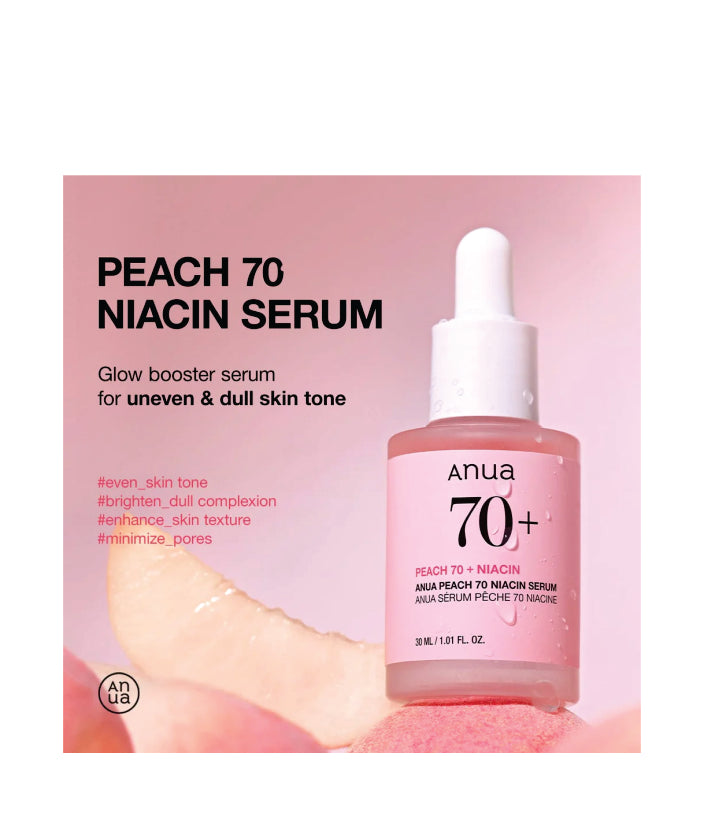 Anua Peach 70% Niacinamide Serum Korean Skincare 30ml / 1.01 fl. oz.