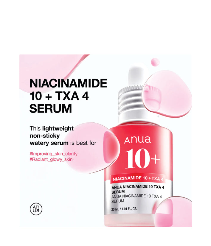 Anua Niacinamide 10 TXA 4 Serum for Brightening and Dark Spots Korean Skincare 30ml / 1.01 fl. oz.