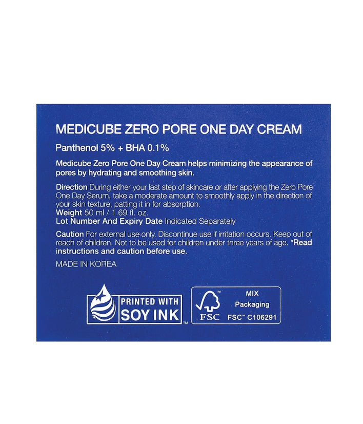 Medicube, Zero Pore One Day Cream, Korean skincare  1.69 fl oz (50 ml)