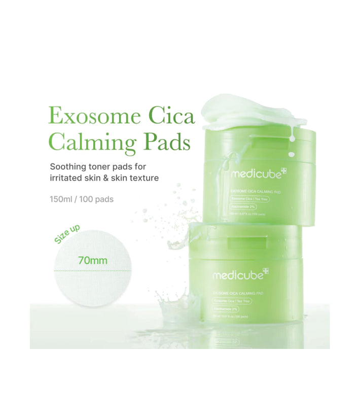 Medicube, Exosome Cica Calming Toner  Pad, 100 Pads, Korean skincare 5.07 fl oz (150 ml)
