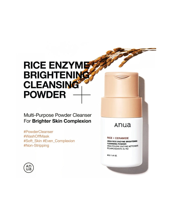 Anua Rice Enzyme Brightening Cleansing Powder Korean Skincare 40g / 1.41 fl. oz.