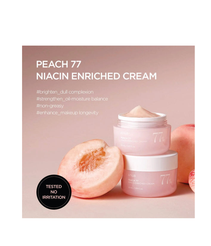 Anua Peach 77 Niacin Enriched Cream Korean Skincare 50ml / 1.69 fl. oz.
