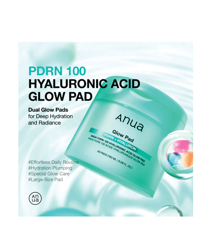 Anua PDRN 100 Hyaluronic Acid Glow Pad Korean Skincare 180ml / 6.08 fl. oz.