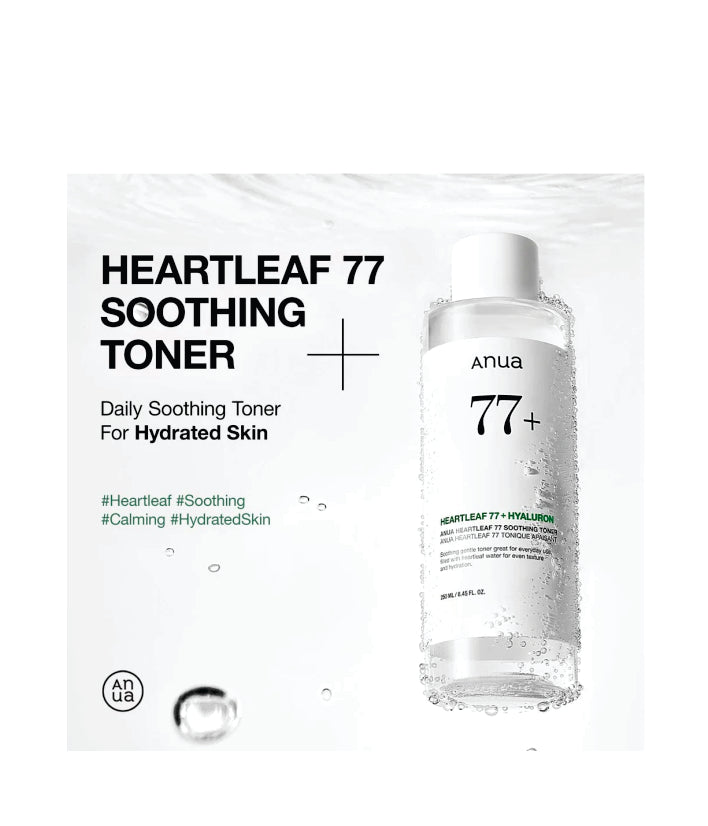 Anua Heartleaf 77 Soothing Toner Korean Skincare 250ml / 8.45 fl. oz.
