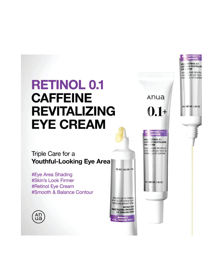Anua Retinol 0.1 Caffeine Revitalizing Eye Cream Korean Skincare 30g / 1.05 fl. oz.