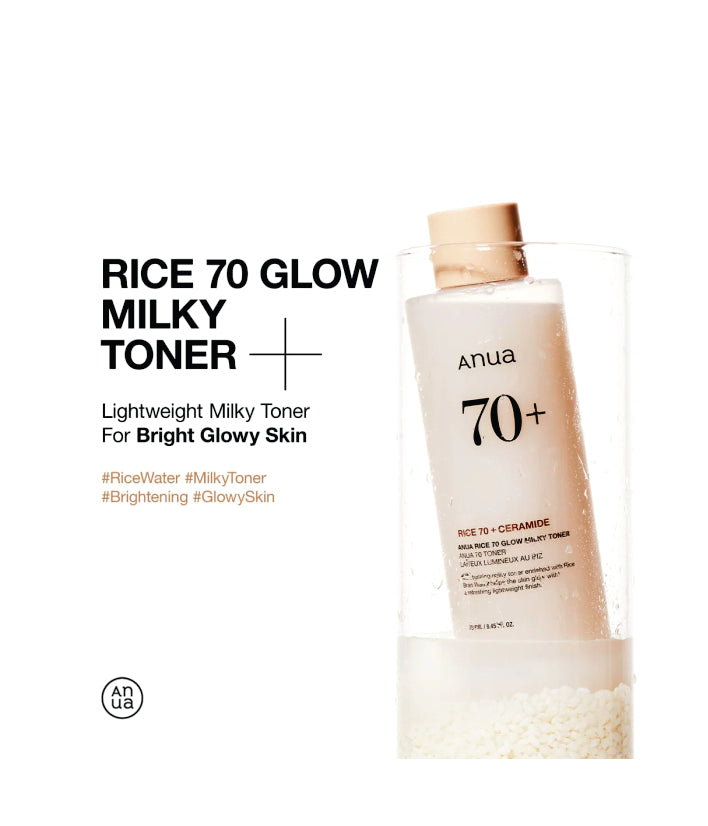 Anua Rice 70 Glow Milky Toner Korean Skincare 250ml / 8.45 fl. oz.