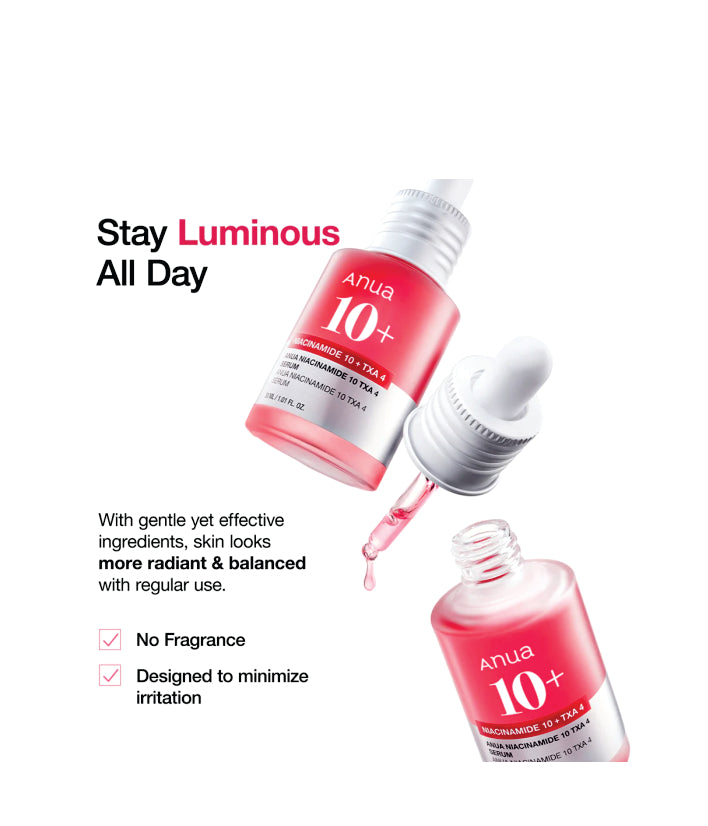 Anua Niacinamide 10 TXA 4 Serum for Brightening and Dark Spots Korean Skincare 30ml / 1.01 fl. oz.