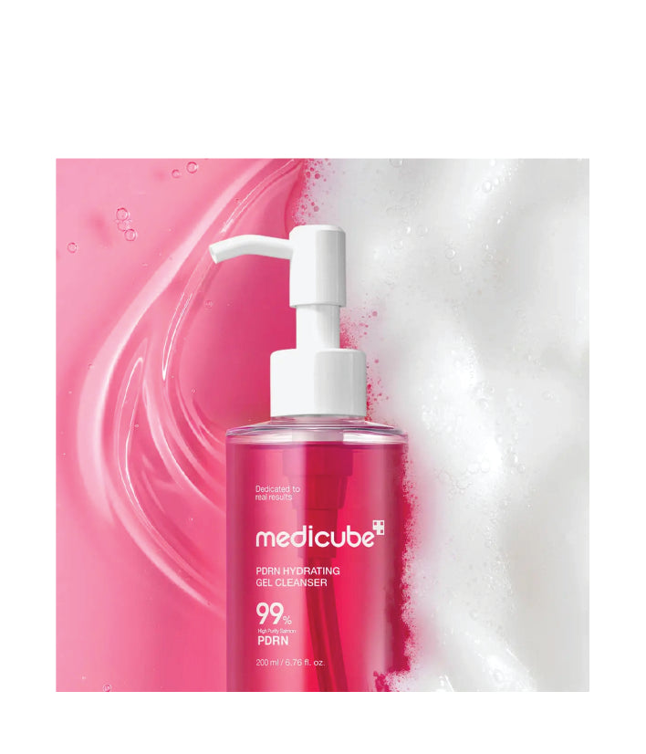 Medicube PDRN Hydrating Pink Gel Cleanser Korean Skincare 200ml / 6.76 fl. oz.