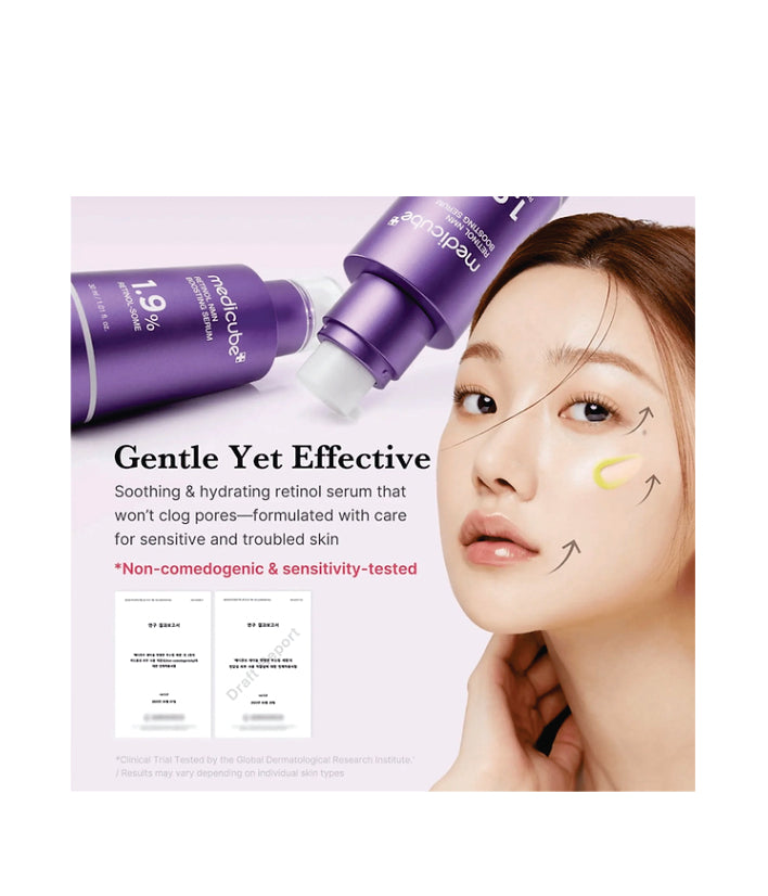 Medicube Retinol NMN Boosting Serum 1.9% Retinol-Some Korean skincare 30ml / 1.01 fl. oz.