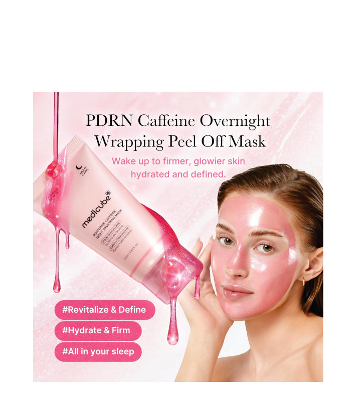 Madicube PDRN Pink Caffeine Overnight Wrapping Mask korean skincare 75 ml / 2.53 fl. oz.