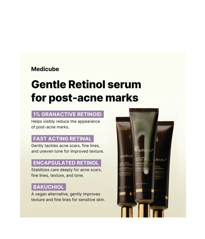 Medicube, Deep Vita A Retinol Serum, Korean skincare 1.01 fl oz (30 ml)