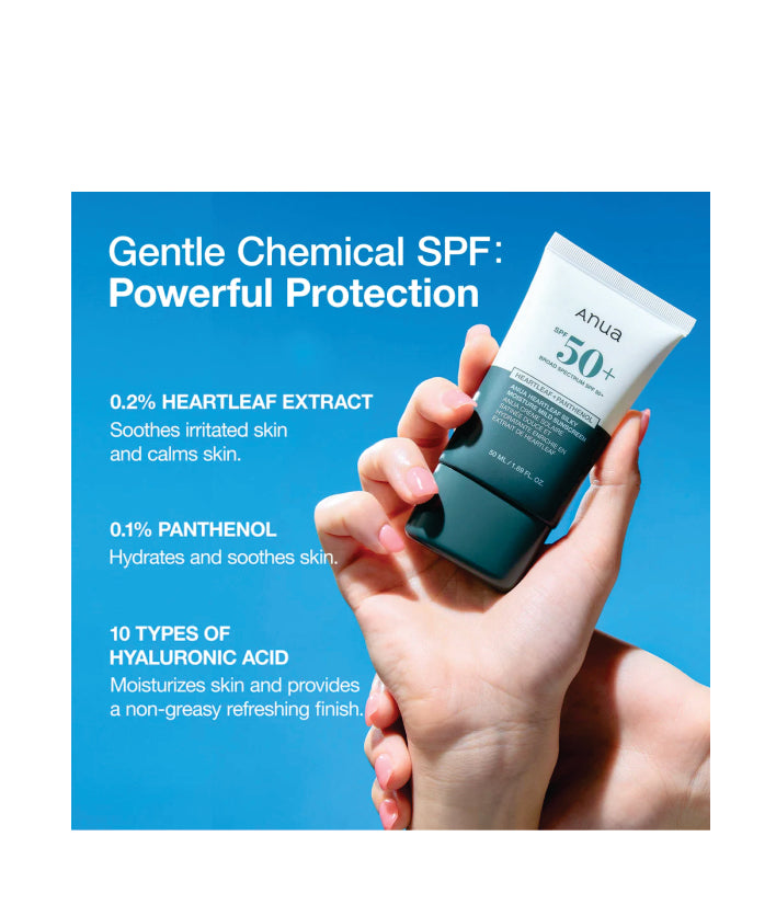 Anua Heartleaf Silky Moisture Mild Sunscreen Korean Skincare 50ml / 1.69 fl. oz.