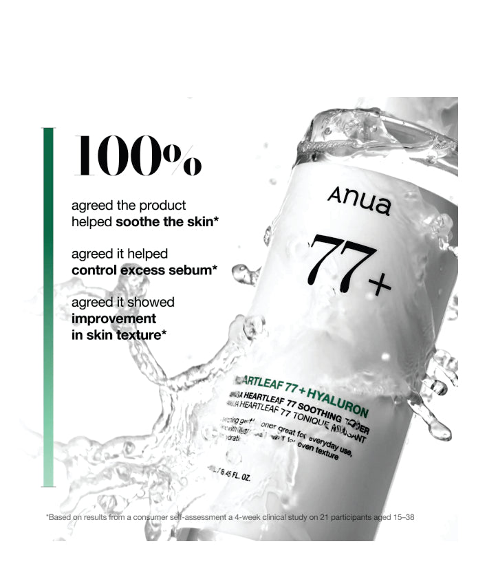 Anua Heartleaf 77 Soothing Toner Korean Skincare 250ml / 8.45 fl. oz.