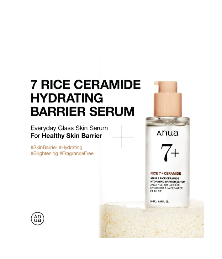 Anua Rice Ceramide 7 Hydrating Barrier Serum Korean Skincare 50ml / 1.69 fl. oz.