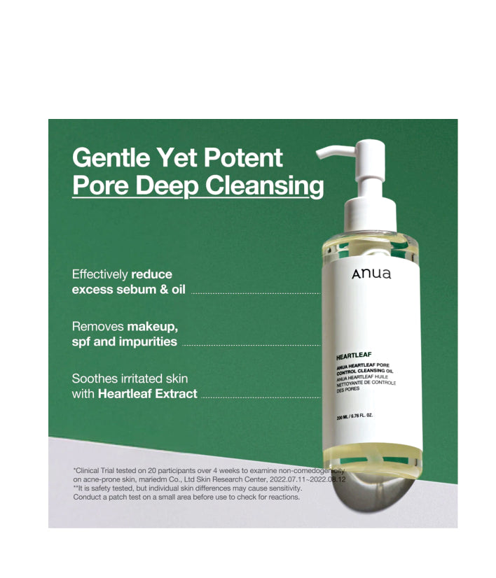 Anua Heartleaf Pore Control Cleansing Oil Korean Skincare 200ml 6.76 fl. oz.