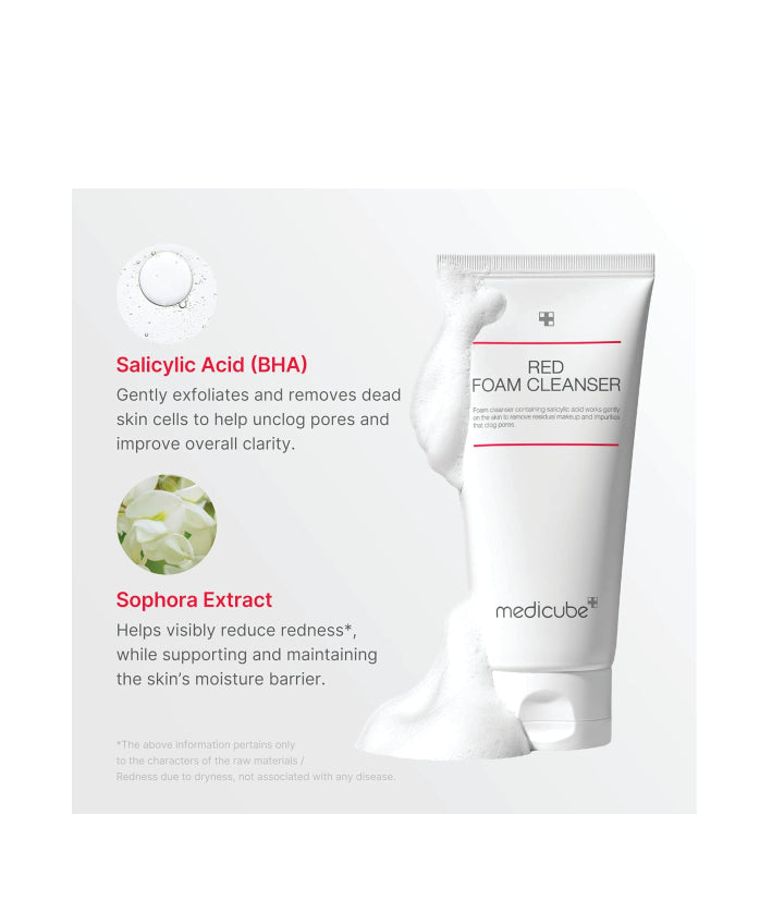 Medicube Red Foam Cleanser Korean skincare 120ml oz.