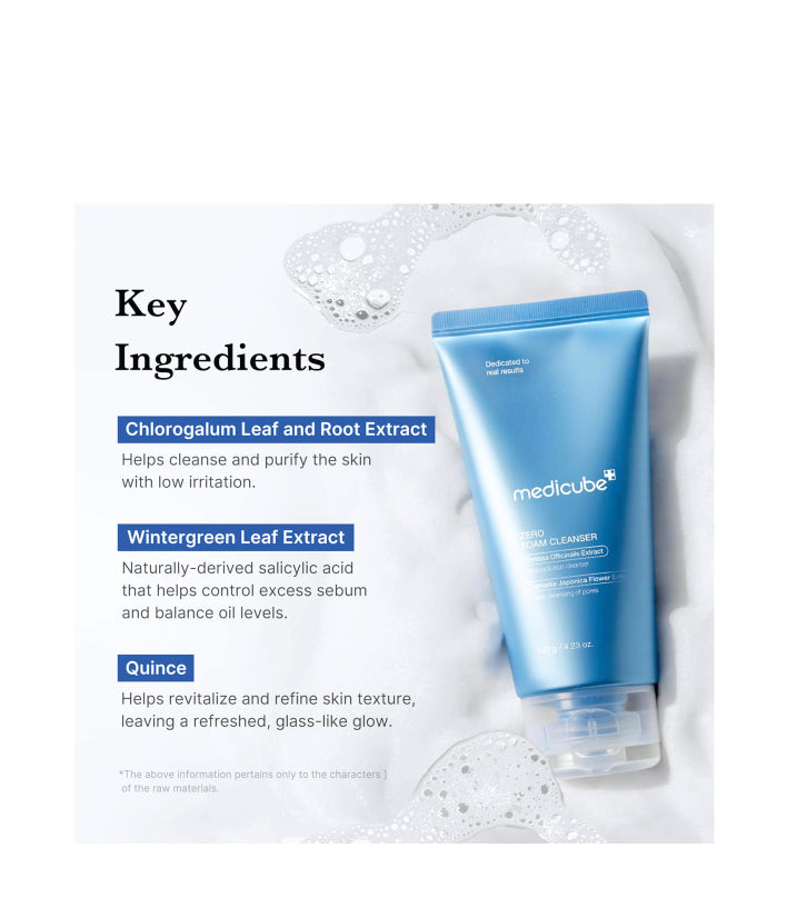 Medicube Zero Foam Cleanser Korean skincare 120g / 4.23  oz.