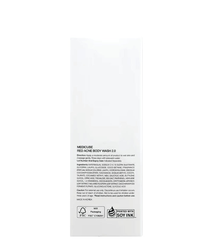 Medicube Red Acne Body Wash Korean skincare 400g / 14.10 oz.