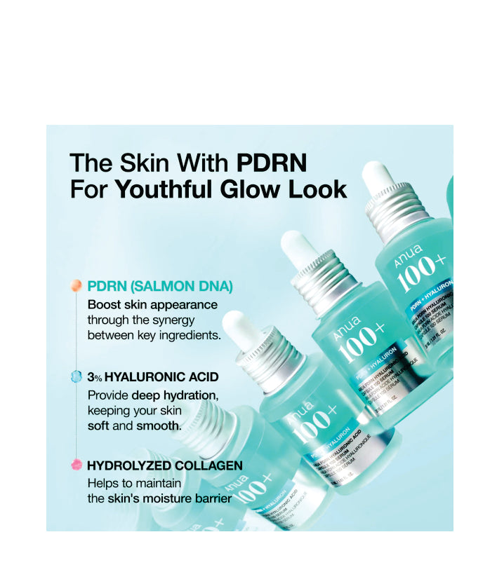 Anua PDRN Hyaluronic Acid Capsule 100 Serum Korean Skincare 30ml / 1.01 fl. oz.
