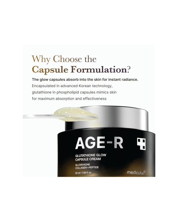 Medicube AGE-R Glutathione Glow Capsule Cream Korean skincare 1.69 fl oz (50 ml)