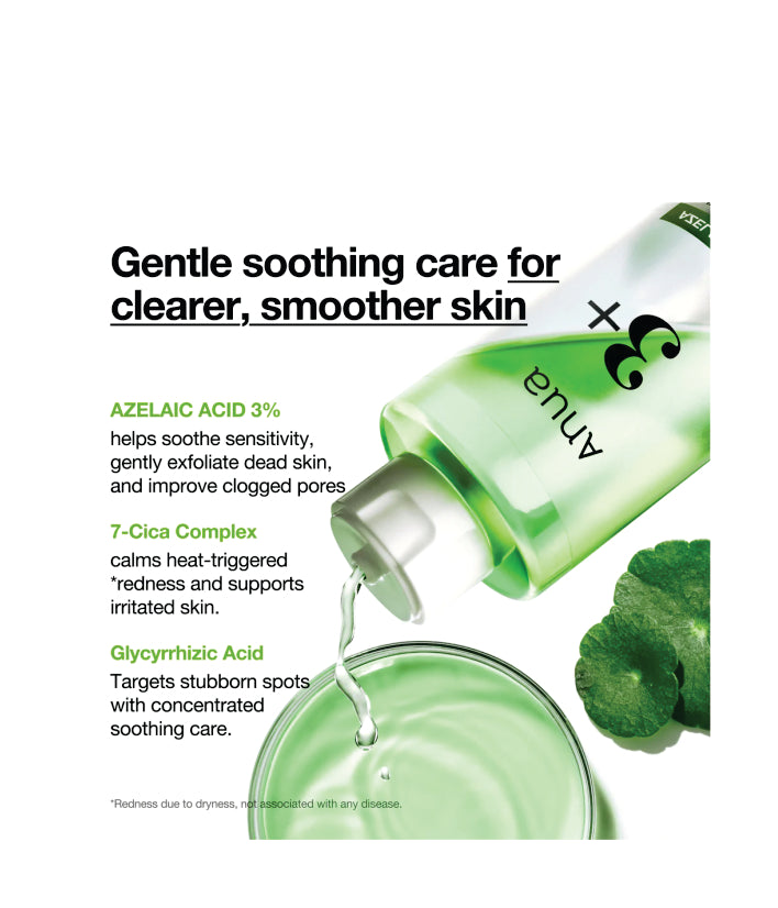 Anua Azelaic 3 Cica Skin Clarifying Toner Korean Skincare 250ml / 8.45 fl. oz.