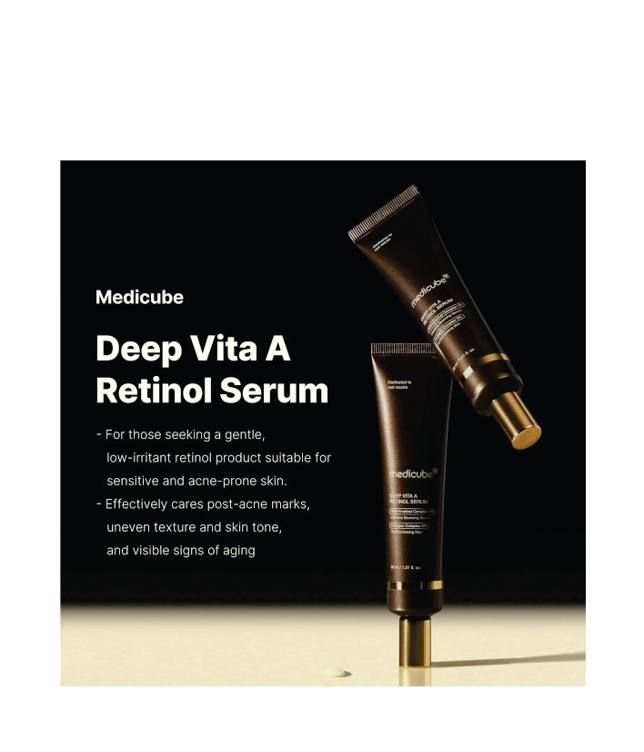 Medicube, Deep Vita A Retinol Serum, Korean skincare 1.01 fl oz (30 ml)