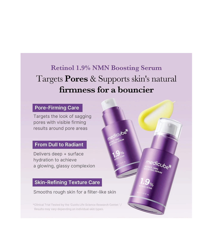 Medicube Retinol NMN Boosting Serum 1.9% Retinol-Some Korean skincare 30ml / 1.01 fl. oz.