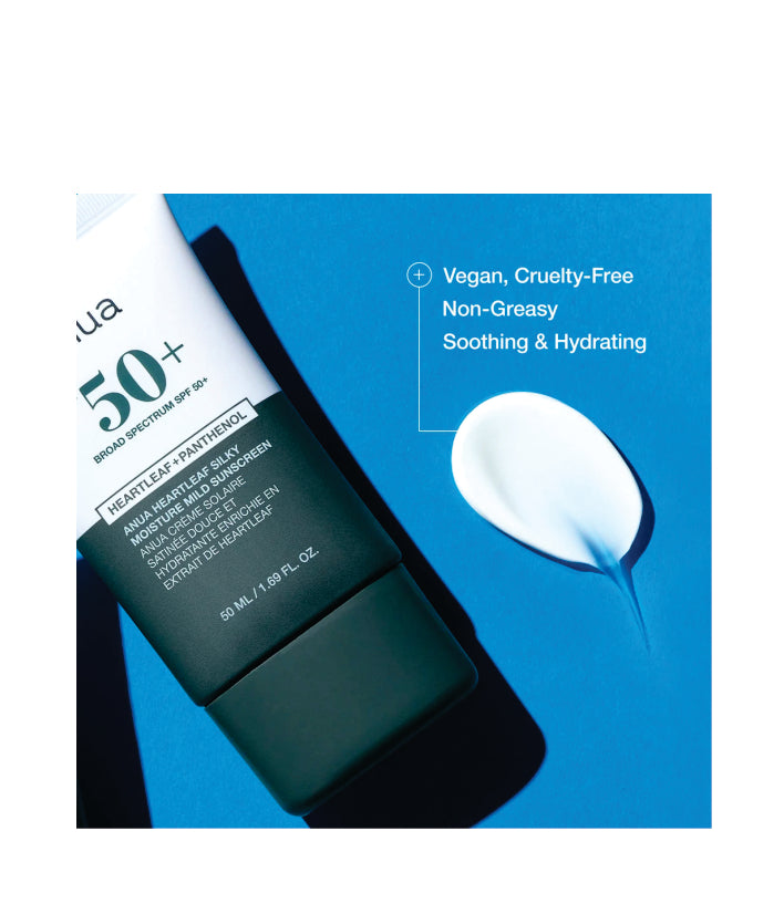 Anua Heartleaf Silky Moisture Mild Sunscreen Korean Skincare 50ml / 1.69 fl. oz.