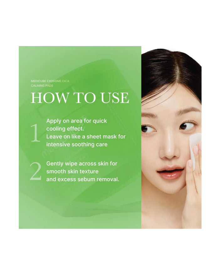 Medicube, Exosome Cica Calming Toner  Pad, 100 Pads, Korean skincare 5.07 fl oz (150 ml)