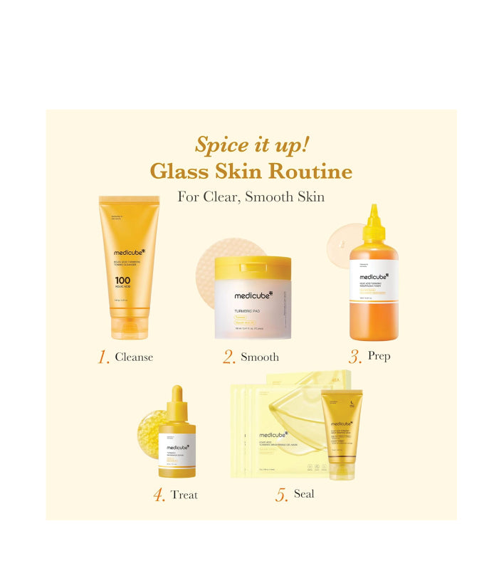 Medicube Kojic Acid Turmeric Toner Pad Korean skincare  160ml / 5.41 fl.  oz. ( 70Pads )