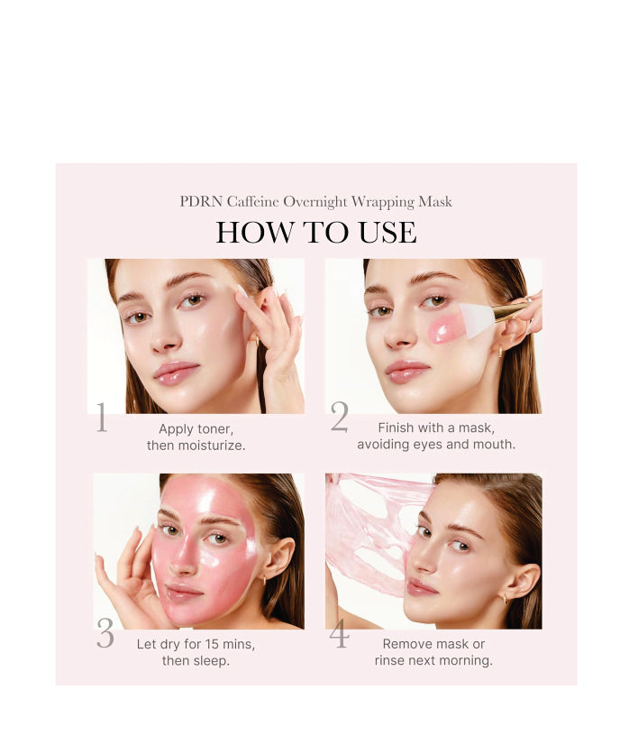 Madicube PDRN Pink Caffeine Overnight Wrapping Mask korean skincare 75 ml / 2.53 fl. oz.