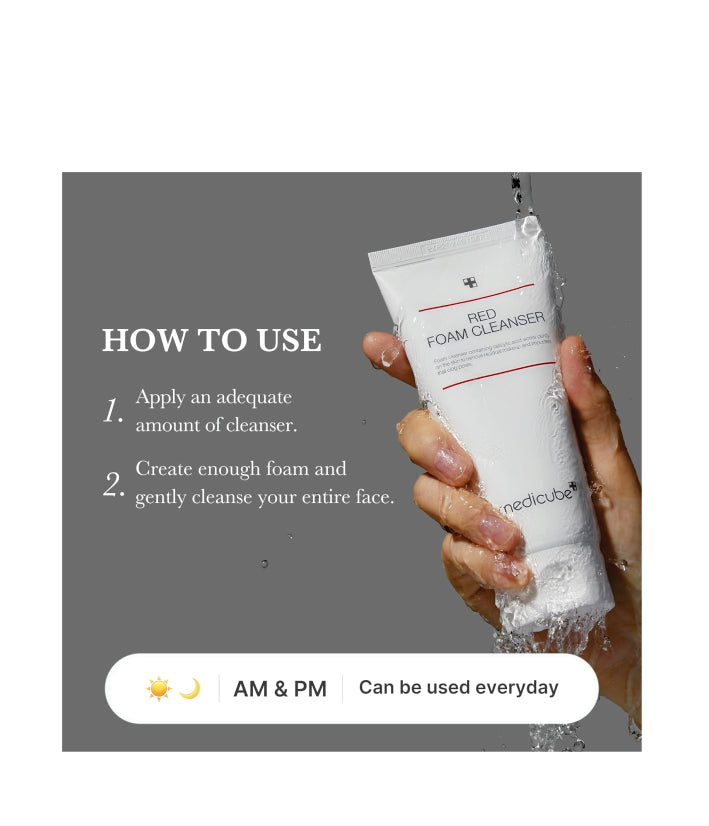 Medicube Red Foam Cleanser Korean skincare 120ml oz.