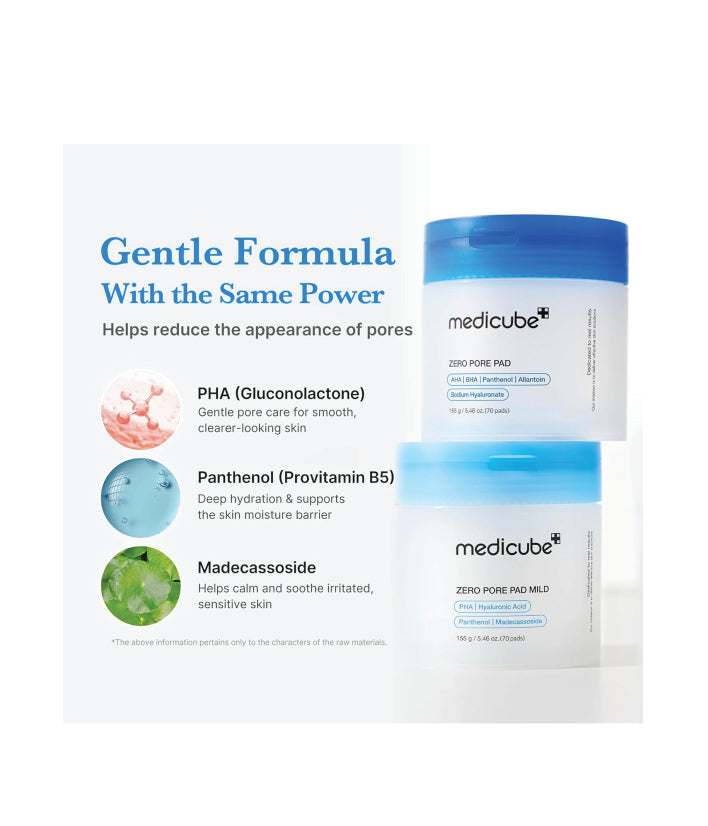 Medicube Zero Pore Pad 2.0 Korean skincare 155g / 5.46 oz. (70 Pads)