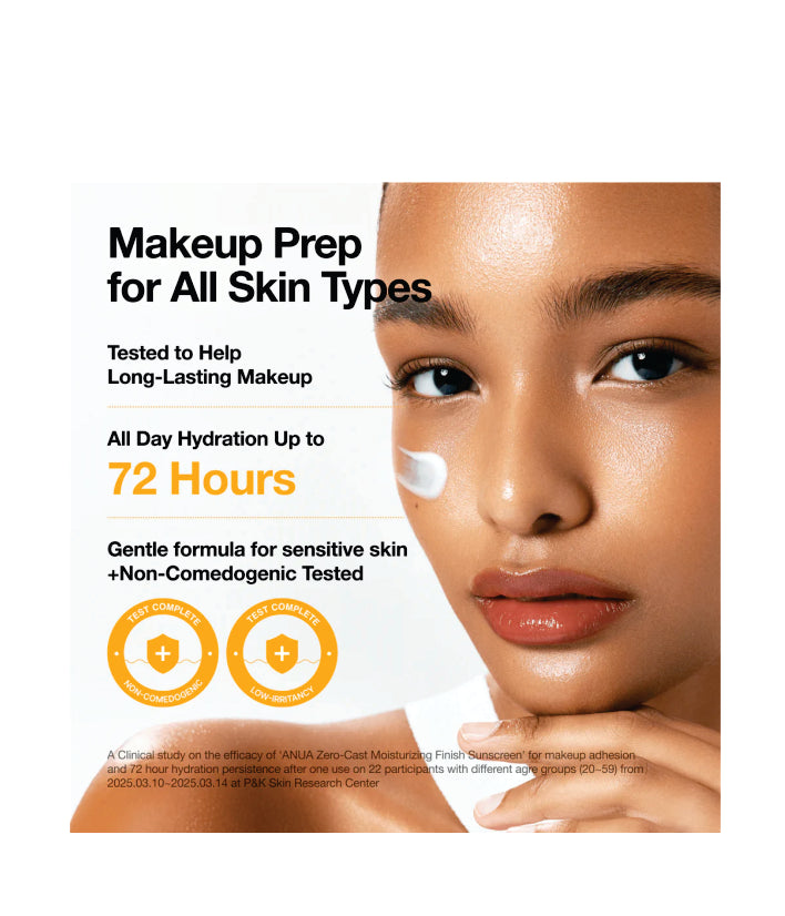 Anua Zero-cast Moisturizing Finish Sunscreen Korean Skincare 50ml / 1.69 fl.oz.