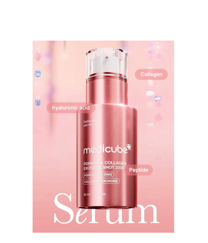 Medicube PDRN Pink Collagen Exosome Shot 2000 Korean Skincare 30ml / 1.01 fl. oz.