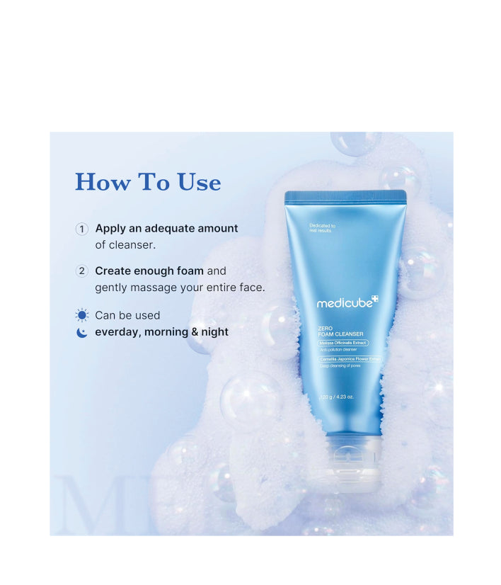 Medicube Zero Foam Cleanser Korean skincare 120g / 4.23  oz.