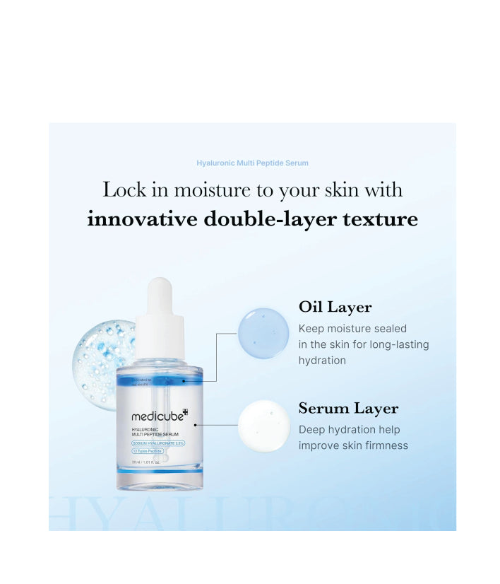 Medicube Hyaluronic Multi Peptide PDRN Serum Korean skincare 30ml / 1.01 fl. oz.