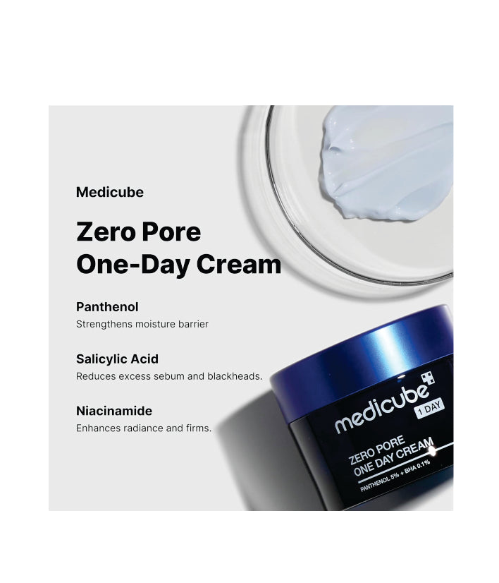 Medicube, Zero Pore One Day Cream, Korean skincare  1.69 fl oz (50 ml)