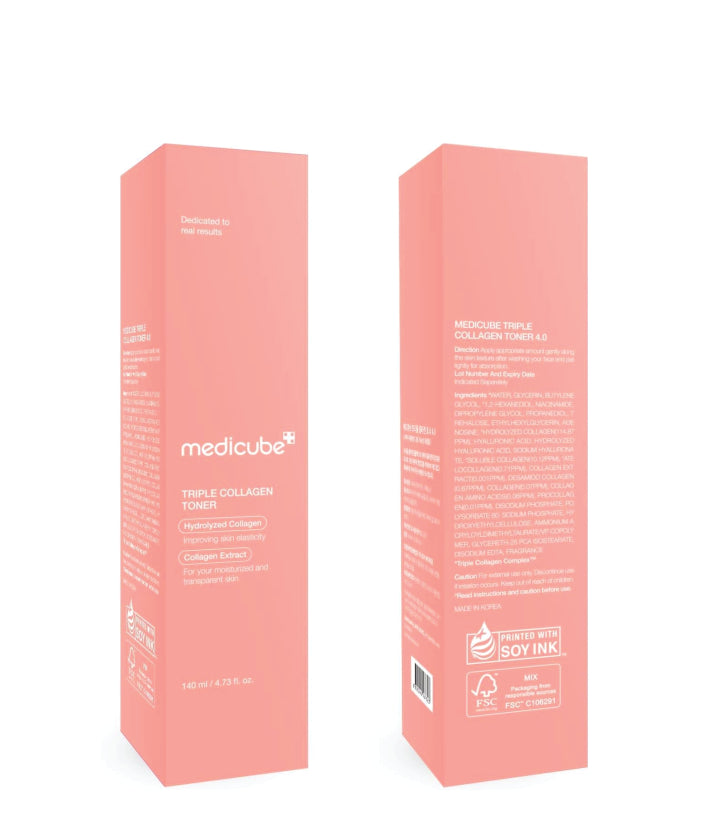 Medicube Triple Collagen Toner Korean skincare 140ml / 4.73 fl. oz.