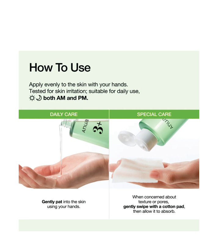 Anua Azelaic 3 Cica Skin Clarifying Toner Korean Skincare 250ml / 8.45 fl. oz.