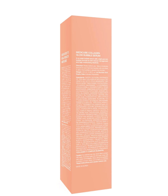 Medicube Collagen Glow Bubble Serum Korean skincare 100ml | 3.38 fl. oz.